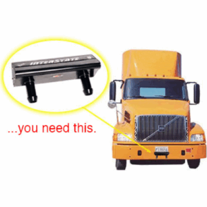 commercial vehicle electronic deer avoidance system for semis